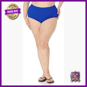 Plus-Size High Waist Hipster Bikini Bottom Nylon Spandex UPF 50